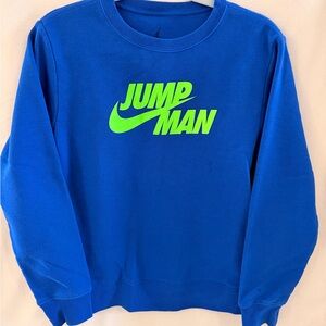 Nike Jumpman Bright Blue Crewneck Youth Sweatshirt
